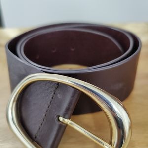 Leather belt dark wine color never used